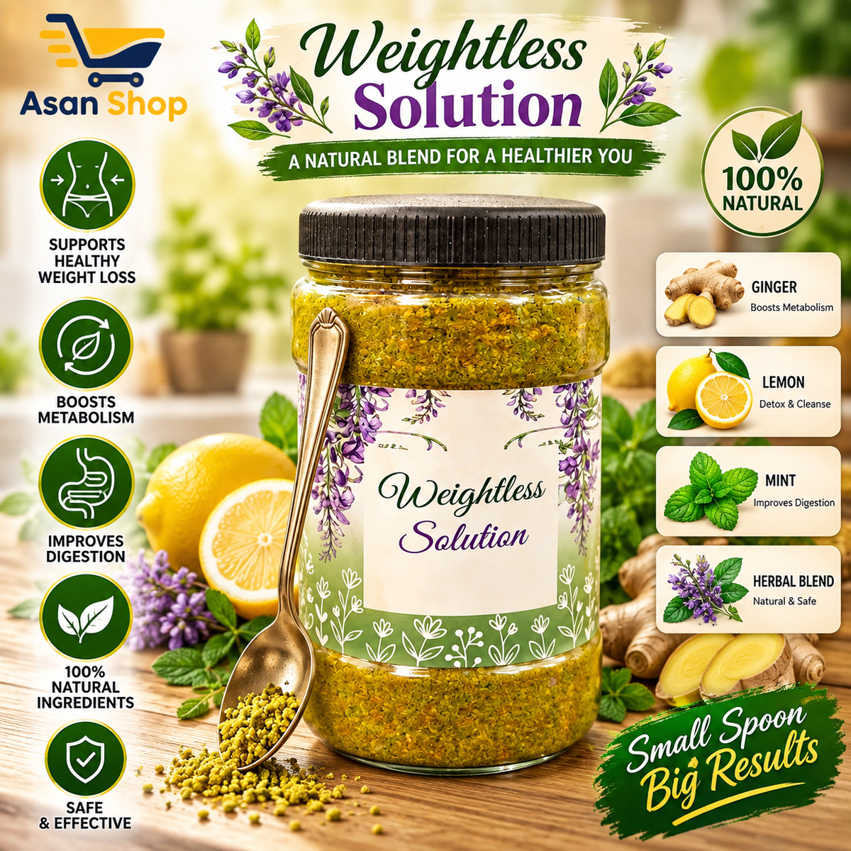 Organic Weight Loss Solution Herbal Wellness Powder | Feel Better Regularly